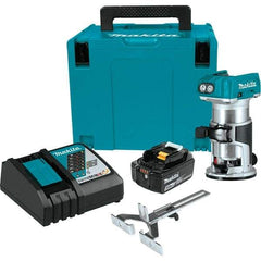 Makita - Electric Routers Collet Size (Inch): 1/4 Router Type: Cordless Compact Router - All Tool & Supply