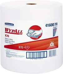 WypAll - X70 Dry Shop Towel/Industrial Wipes - Jumbo Roll, 13-3/8" x 12-1/2" Sheet Size, White - All Tool & Supply