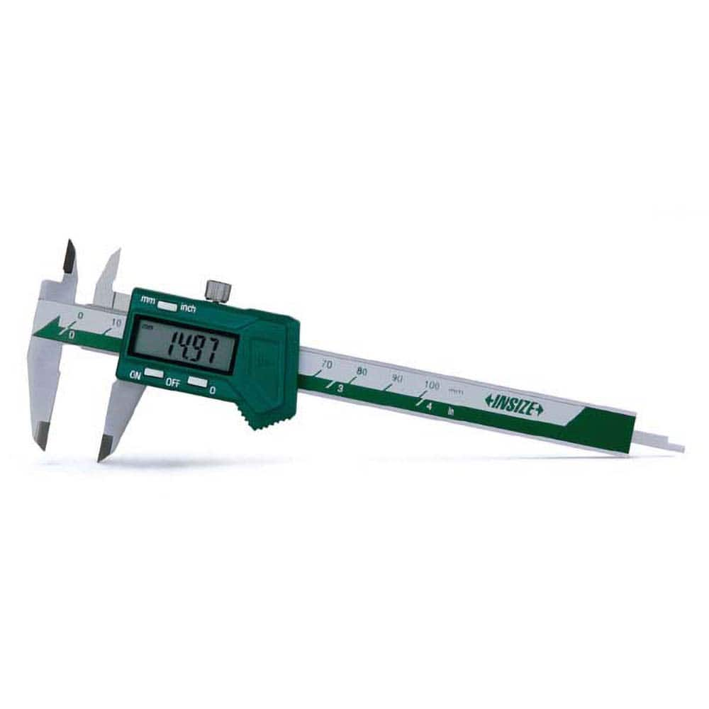 Insize USA LLC - Electronic Calipers; Minimum Measurement (Decimal Inch): 0.0000 ; Maximum Measurement (Decimal Inch): 3 ; Accuracy Plus/Minus (Decimal Inch): 0.0008 ; Resolution (Decimal Inch): 0.0005 ; IP Rating: None ; Data Output: No - Exact Industrial Supply