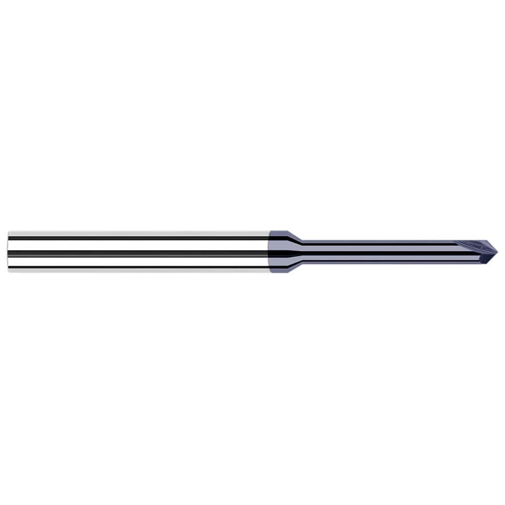 Harvey Tool - 1/32" Diam 60°/120° 2-Flute Single End Solid Carbide Chamfer Mill - Exact Industrial Supply