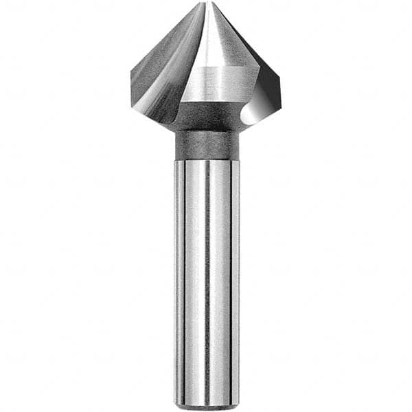 Countersink Set: 5 Pc, 10.4 to 31 mm Head Dia, 3 Flute, 60 ° Included Angle 6 to 12 mm Shank Dia, 53 to 81 mm OAL, Cobalt Steel