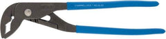 Channellock - 10" OAL, 1-1/4" Max Capacity, 5 Position Tongue & Groove Pliers - V-Jaws, Plastic Dipped Handles - All Tool & Supply