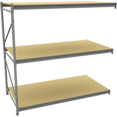 Tennsco - 3 Shelf Add-On Particle Board Open Steel Shelving - 48" Wide x 84" High x 36" Deep, Medium Gray - All Tool & Supply