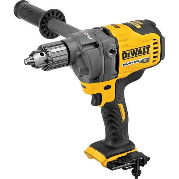 DeWALT - 60 Volt 1/2" Chuck Mid-Handle Cordless Drill - 600 RPM, Keyed Chuck, Reversible, Lithium-Ion Batteries Not Included - All Tool & Supply