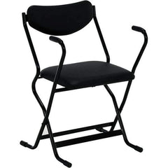 Vestil - 20-1/2" Wide x 28" High, Vinyl Folding Chair - Black - All Tool & Supply