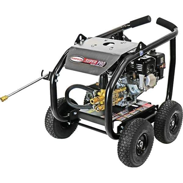 Simpson - Gas, 5.5 hp, 3,600 psi, 2.5 GPM, Cold Water Pressure Washer - AAA Triplex, 25' x 5/16" Hose - All Tool & Supply