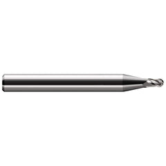 Harvey Tool - 0.025" Diam, 0.037" LOC, 4 Flute Solid Carbide Ball End Mill - Exact Industrial Supply