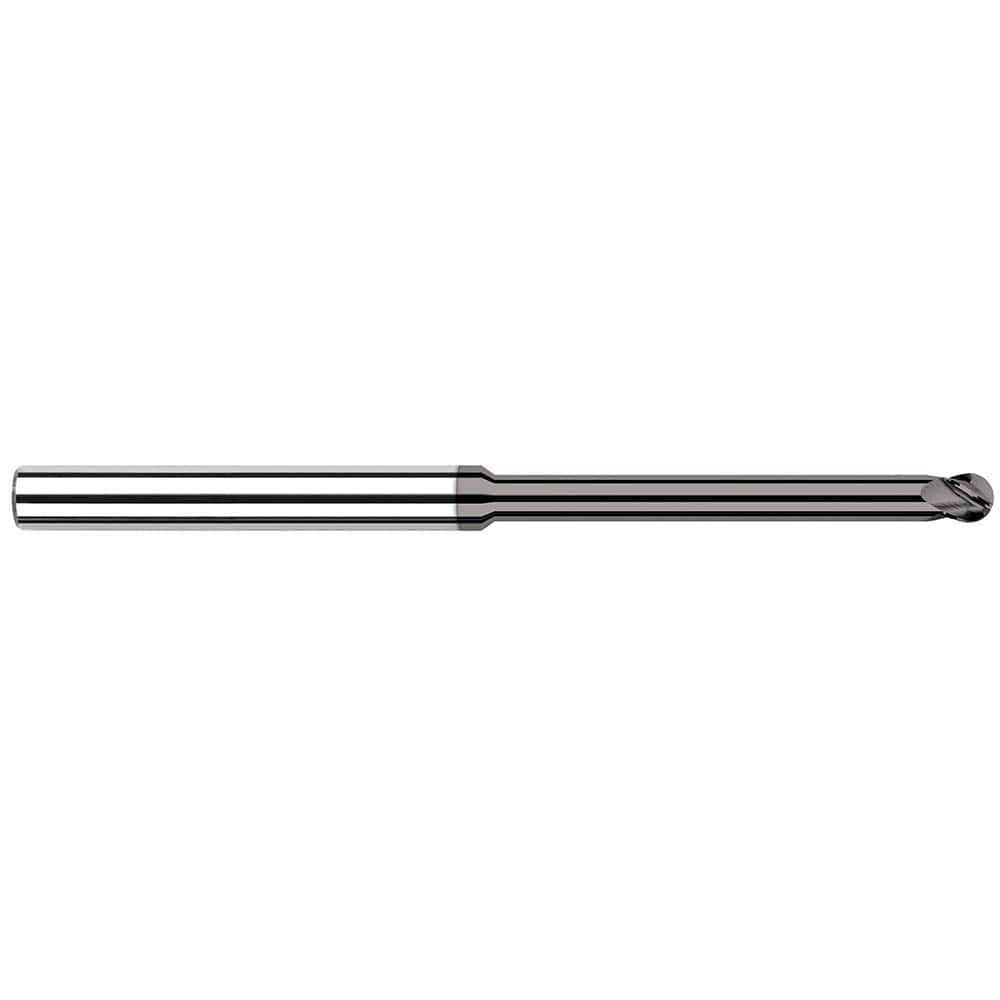 Harvey Tool - 1/16" Diam, 3/32" LOC, 4 Flute Solid Carbide Ball End Mill - Exact Industrial Supply