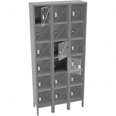 Tennsco - 18 Door, 6 Tier, Welded Locker - All Tool & Supply