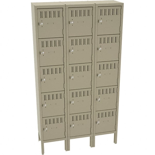 Tennsco - 15 Door, 5 Tier, Welded Locker - All Tool & Supply