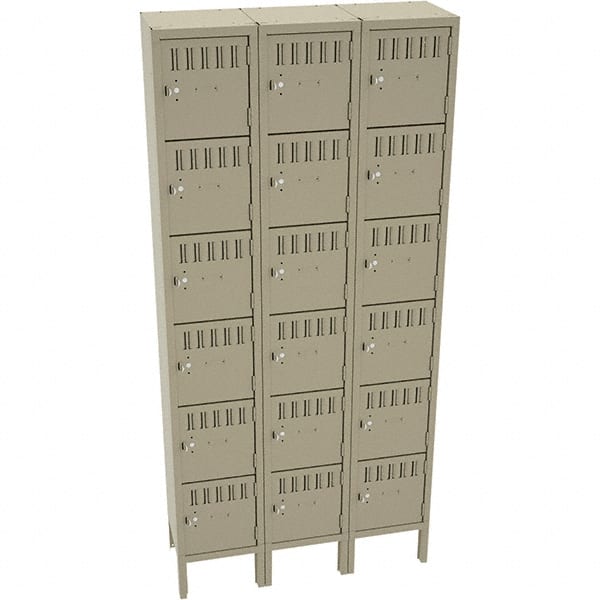 Tennsco - 18 Door, 6 Tier, Welded Locker - All Tool & Supply