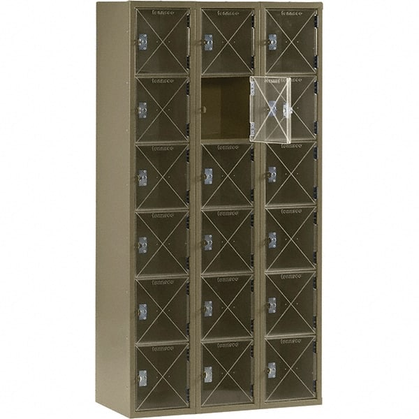 Tennsco - 18 Door, 6 Tier, Welded Locker - All Tool & Supply