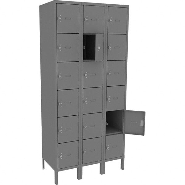 Tennsco - 18 Door, 18 Vertical Tier, Welded Locker - All Tool & Supply