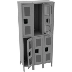 Tennsco - 6 Door, Double Tier, Welded Locker - All Tool & Supply