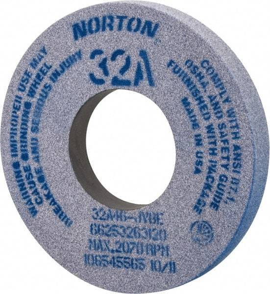 Norton - 12" Diam x 5" Hole x 1-1/2" Thick, J Hardness, 46 Grit Surface Grinding Wheel - Aluminum Oxide, Type 1, Coarse Grade, 2,070 Max RPM, Vitrified Bond, No Recess - All Tool & Supply