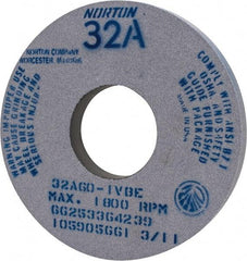 Norton - 14" Diam x 5" Hole x 1-1/2" Thick, I Hardness, 60 Grit Surface Grinding Wheel - Aluminum Oxide, Type 1, Medium Grade, 1,800 Max RPM, Vitrified Bond, No Recess - All Tool & Supply