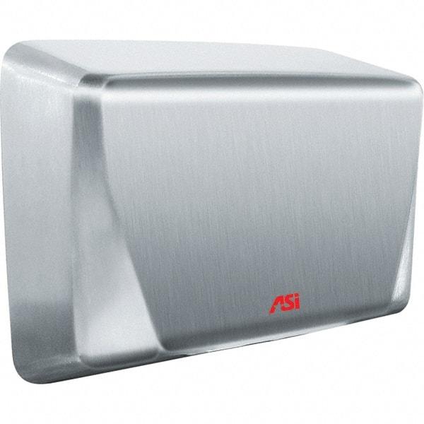 ASI-American Specialties, Inc. - 1000 Watt Satin Stainless Steel Finish Electric Hand Dryer - 277 Volts, 5.2 Amps, 10-5/8" Wide x 8-15/32" High x 4" Deep - All Tool & Supply