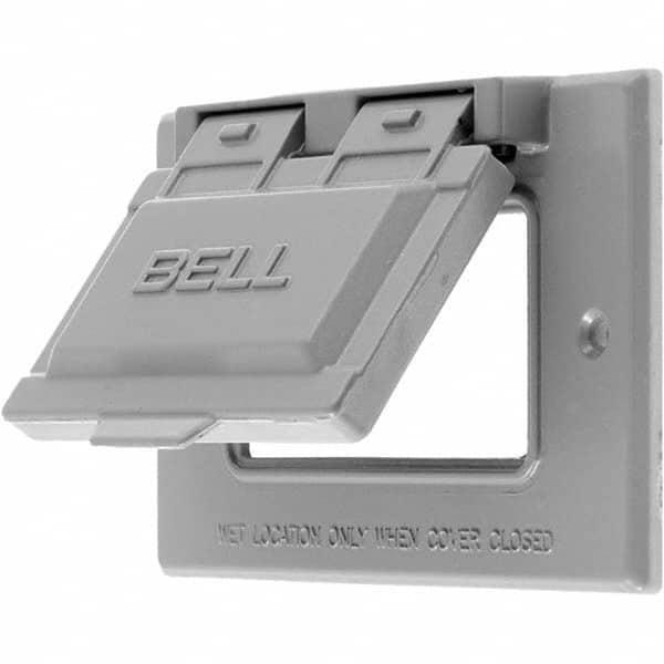 Hubbell Wiring Device-Kellems - Weatherproof Box Covers Cover Shape: Rectangle Number of Holes in Outlet: 1 - All Tool & Supply