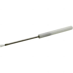 Brush Research Mfg. - 1" Angle/Flat Nylon Electronic Applicator Brush - 1/32" Bristle Length, 6-1/4" Plastic Dowel Handle - All Tool & Supply