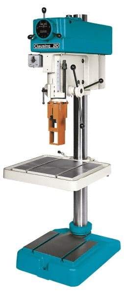 Clausing - 20" Swing, Variable Speed Pulley Drill Press - Variable Speed, 3/4 to 1-1/2 hp, Three Phase - All Tool & Supply