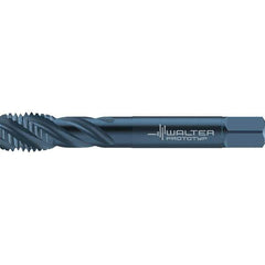 Walter-Prototyp - 3/4-10 UNC 4 Flute 2B/3B Bottoming Spiral Flute Tap - High Speed Steel, Oxide Finish, 125mm OAL, Right Hand Flute, Right Hand Thread, Series TC117 - Exact Industrial Supply