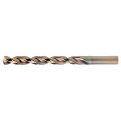 #4 RHS / RHC HSS-CO 8% (M42) 135 Degree Split Point Q-Cobalt Wide Land Parabolic Jobber Drill - Straw / Gold Oxide