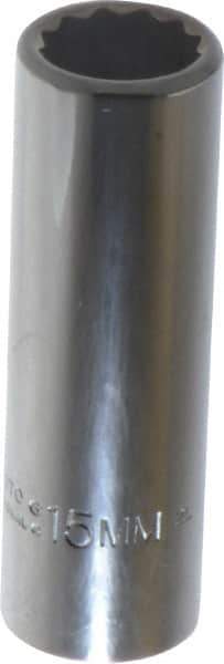 Proto - 3/8" Drive, Deep Hand Socket - 12 Points, 2-3/4" OAL, Chrome Finish - All Tool & Supply