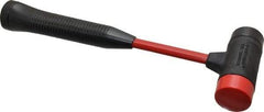 Proto - 7/8 Lb Head 1-1/2" Face Steel Soft Face Hammer with Tips Hammer - 12-1/2" OAL, Fiberglass Handle - All Tool & Supply