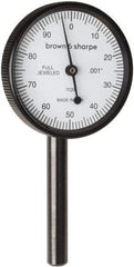 TESA Brown & Sharpe - 0.2 Inch Range, 0.001 Inch Dial Graduation, Dial Test Indicator - 1-1/2 Inch, 0-100 Dial Reading - All Tool & Supply