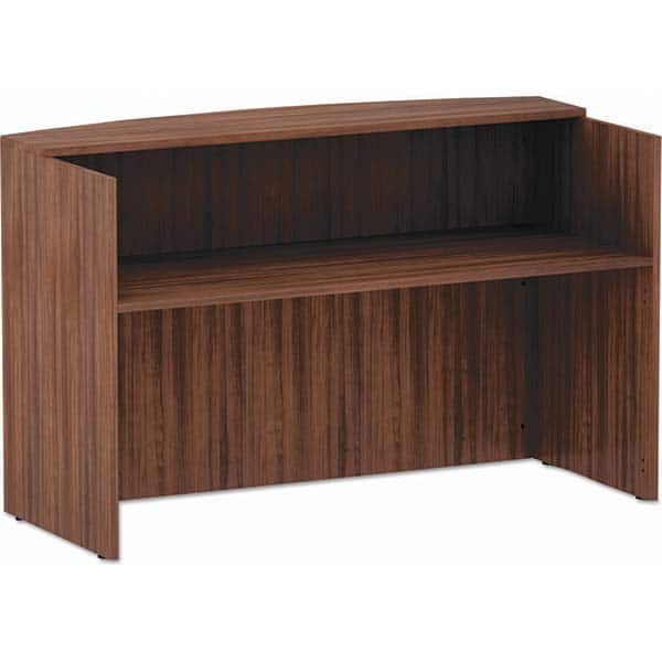 ALERA - Office Desks Type: Reception Desk Counter Color: Modern Walnut - All Tool & Supply