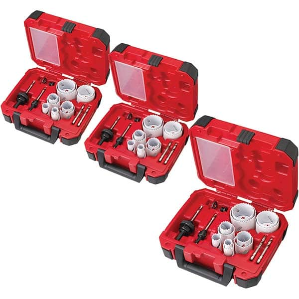 Milwaukee Tool - Hole Saw Kits Minimum Saw Diameter (Inch): 3/4 Maximum Saw Diameter (Inch): 2-1/2 - All Tool & Supply