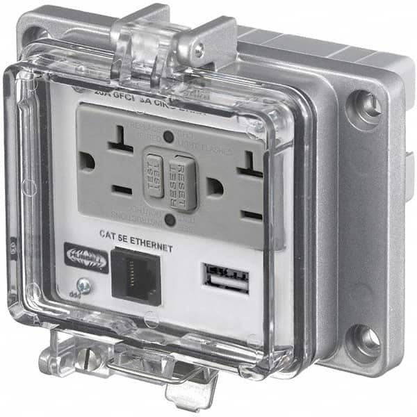 Hubbell Wiring Device-Kellems - Data Port Receptacles Receptacle Configuration: Ethernet Number of Ports: 1 - All Tool & Supply