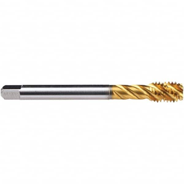 Emuge - Spiral Point STI Taps; Thread Size (Inch): 1/2-20 ; Class of Fit: 3B ; Thread Limit: H3 ; Number of Flutes: 5 ; Chamfer: Bottoming ; Finish/Coating: TiN - Exact Industrial Supply