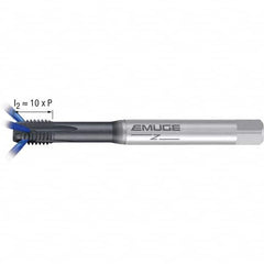 Emuge - M5x0.80 Metric 6H 0 Flute GLT-1 Finish Powdered Metal Spiral Point Tap - All Tool & Supply