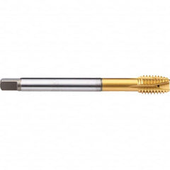 Emuge - M14x2.00 Metric 6H 4 Flute TiN-70 Finish Powdered Metal Spiral Point Tap - All Tool & Supply