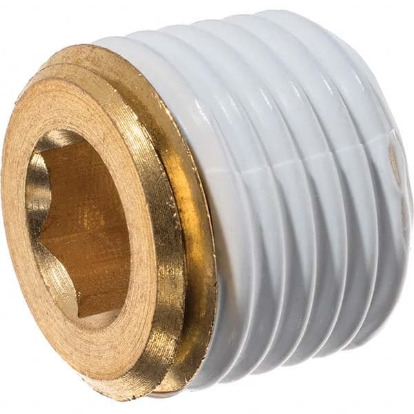 USA Sealing - 3/8" Brass Pipe Hex Socket Plug - All Tool & Supply