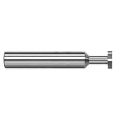 0.2500″ (1/4″) Cutter Diameter × 0.0620″ (1/16″) Width × 0.3750″ (3/8″) Neck Length Carbide Square Standard Keyseat Cutter Non-Ferrous, 4 Flutes - Exact Industrial Supply