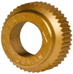 Standard Knurl Wheel: 1/2″ Dia, 90 ° Tooth Angle, 30 TPI, Straight, Cobalt 1/4″ Face Width, 1/4″ Hole, Series SW2