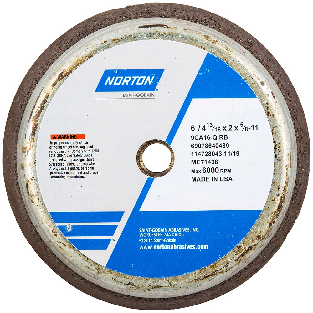 Norton - Tool & Cutter Grinding Wheels Wheel Type: Type 11 Superabrasive Wheel Type Number: B42 - All Tool & Supply