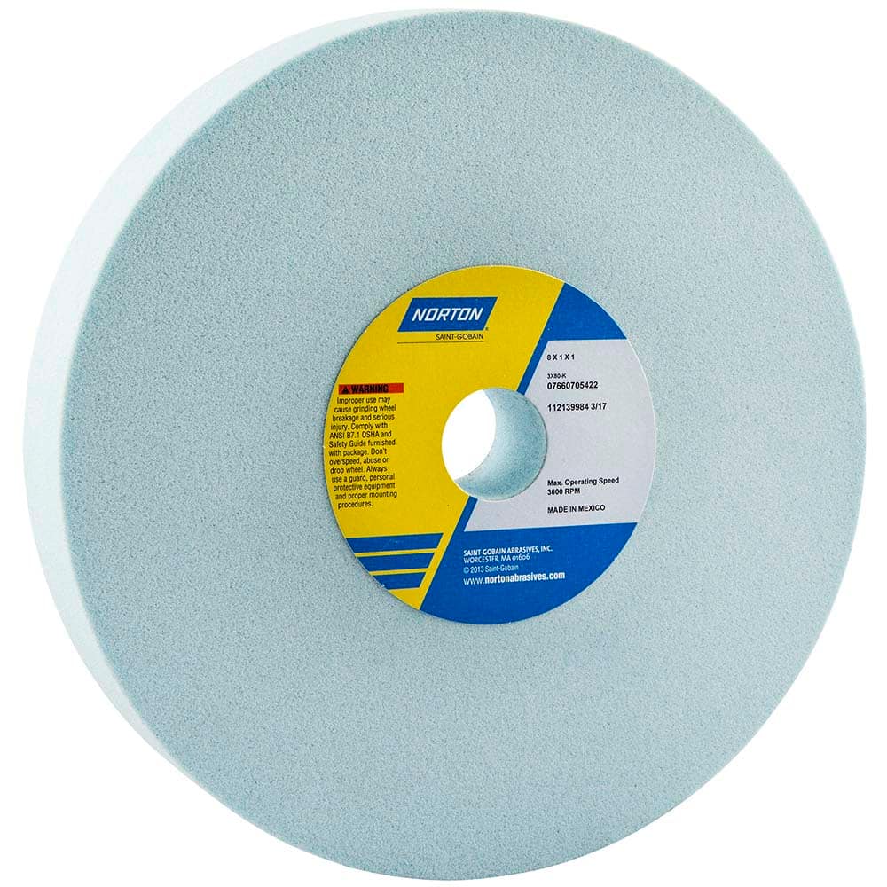 Norton - Bench & Pedestal Grinding Wheels Wheel Diameter (Inch): 8 Hole Size (Inch): 1 - All Tool & Supply