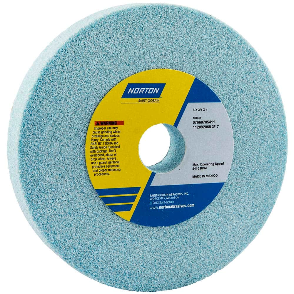 Norton - Bench & Pedestal Grinding Wheels Wheel Diameter (Inch): 6 Hole Size (Inch): 1 - All Tool & Supply