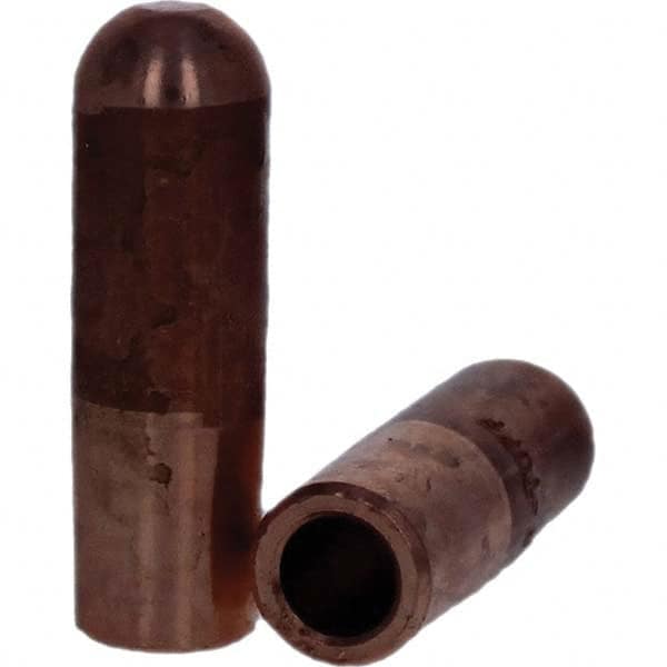 Spot Welder Tips; Tip Type: Straight Tip B Nose (Dome); Material: RWMA Class 1 - C15000; Type: Straight Tip B Nose (Dome)