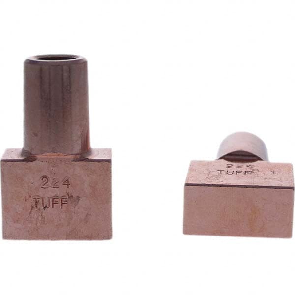 Tuffaloy - Spot Welder Tips For Use With: 5RW Electrode Holder Type: Backup Electrode Rectangular Face - All Tool & Supply