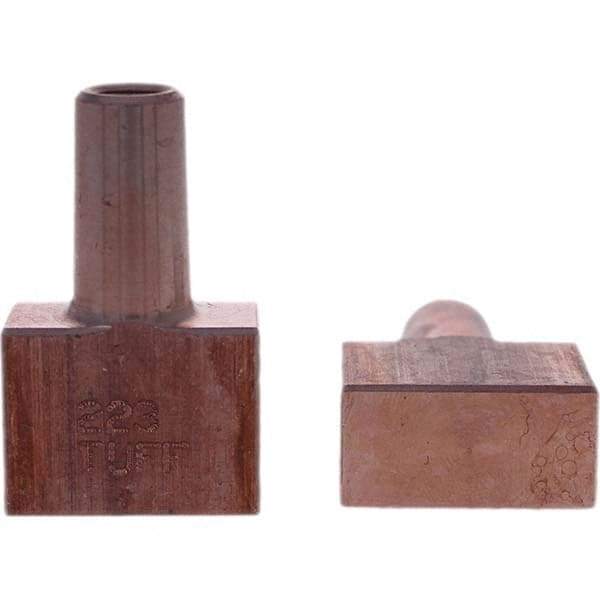 Tuffaloy - Spot Welder Tips For Use With: 5RW Electrode Holder Type: Backup Electrode Rectangular Face - All Tool & Supply