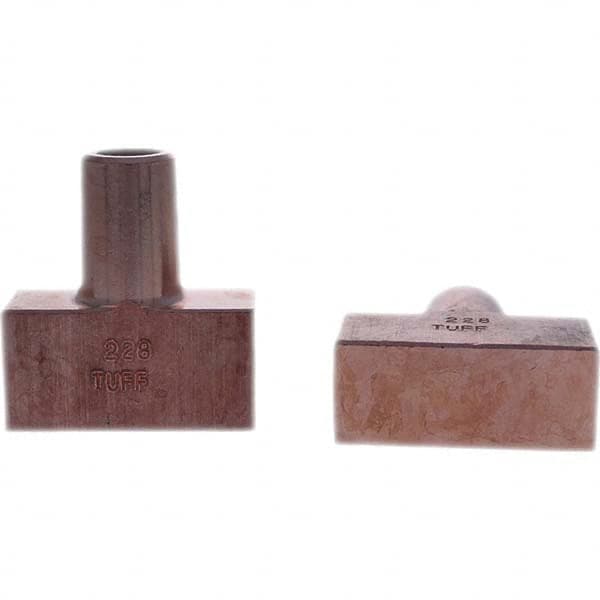 Tuffaloy - Spot Welder Tips For Use With: 5RW Electrode Holder Type: Backup Electrode Rectangular Face - All Tool & Supply