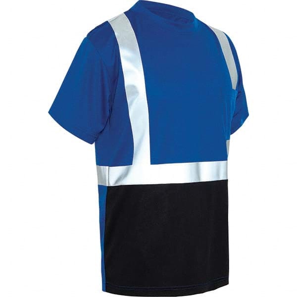 GSS Safety - Size 4XL Blue, Black & Silver High Visibility Short Sleeve T-Shirt - All Tool & Supply