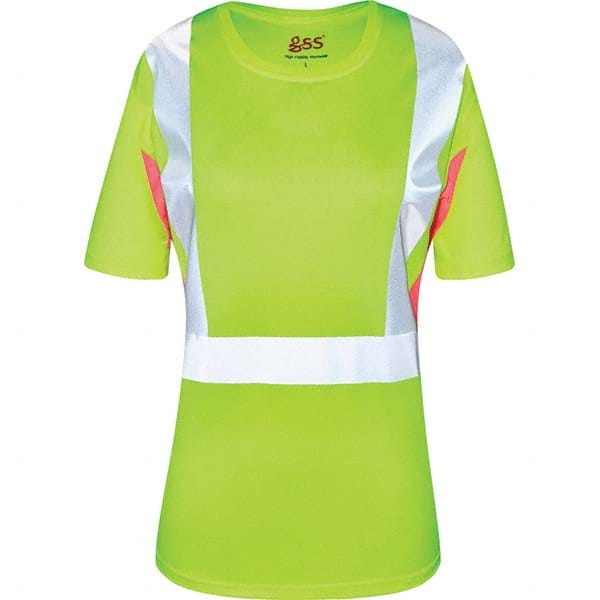 GSS Safety - Size 2XL Lime, Pink & Silver High Visibility Short Sleeve T-Shirt - All Tool & Supply