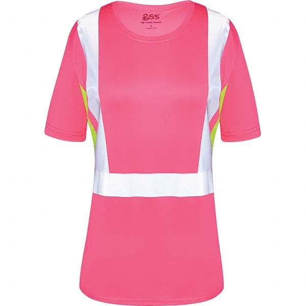 GSS Safety - Size S Pink, Lime & Silver High Visibility Short Sleeve T-Shirt - All Tool & Supply