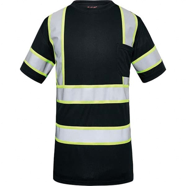 GSS Safety - Size XL Black & Silver High Visibility Short Sleeve T-Shirt - All Tool & Supply