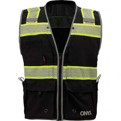 GSS Safety - Size M Black Mesh/Solid General Purpose High Visibility Vest - All Tool & Supply